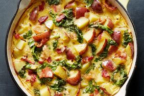 bacon potato and kale frittata