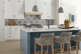 behr blue kitchen