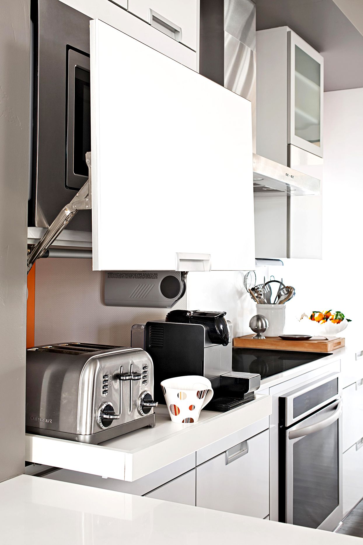 Appliance garage in modern style kitchen