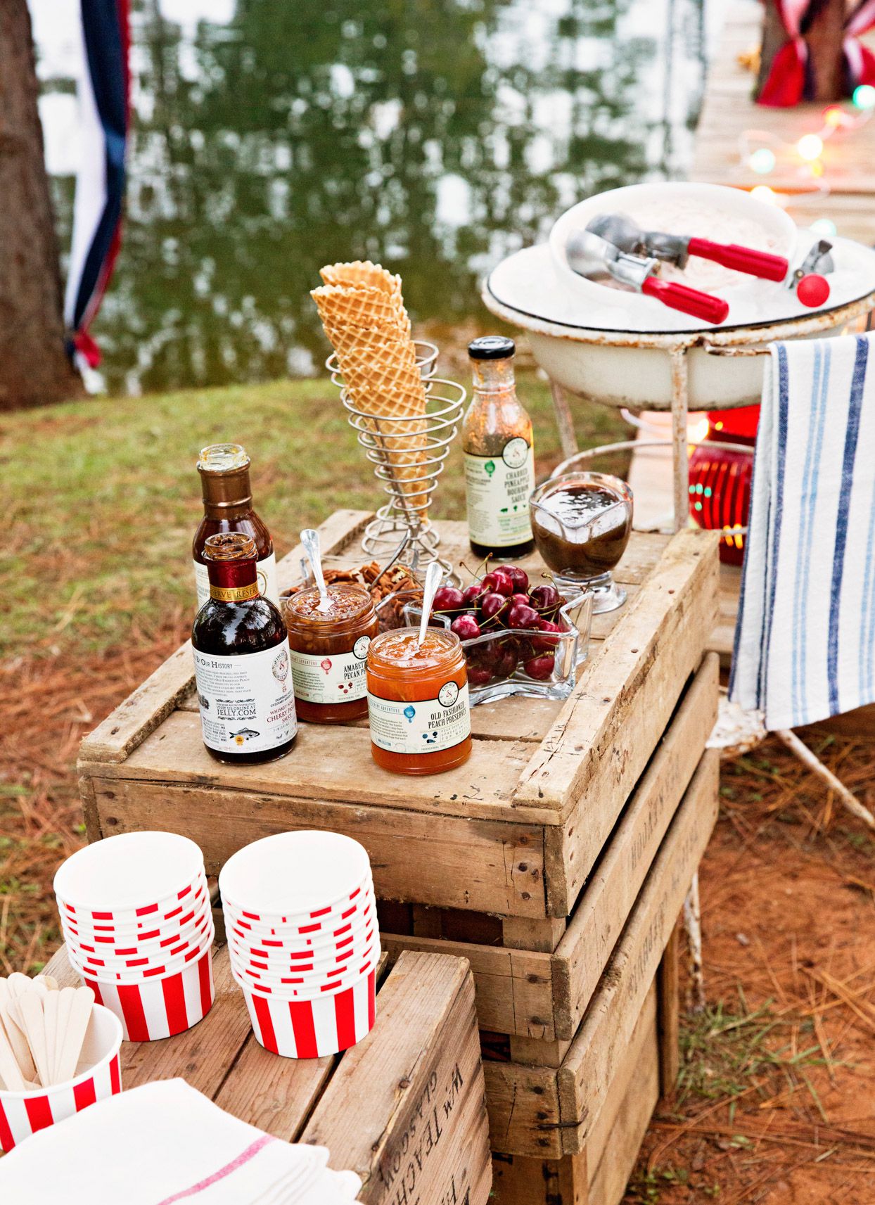 outdoor ice cream bar