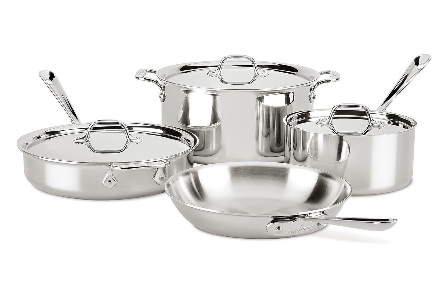 All-Clad D3 7-Piece Stainless Steel Cookware Set