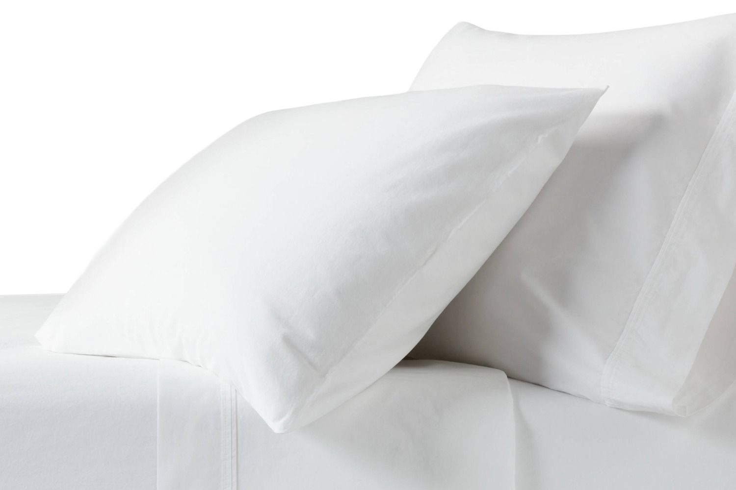 Queen 250 Thread Count Organic Percale Sheet Set True White - Threshold?