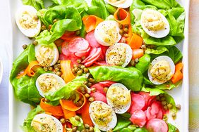 deviled egg and pickled vegetable salad 