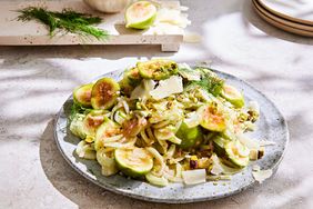 Fig Salad with Shaved Fennel Pistachios and Lemon