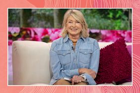 Martha Stewart sitting on couch at talk show