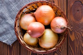 onions in a basket