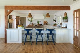 modern rustic eat in kitchen