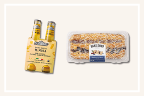 ALDI mocktail mimosas four pack and blueberry & cherry danish