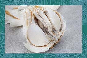 Fuzzy garlic with mold