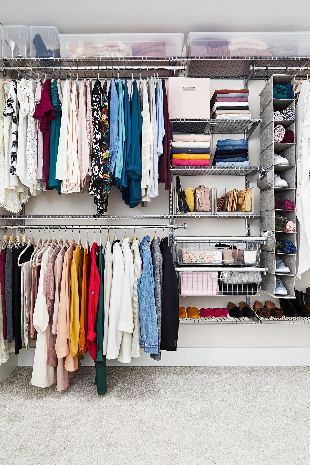 closet organization storage clothing and accessories