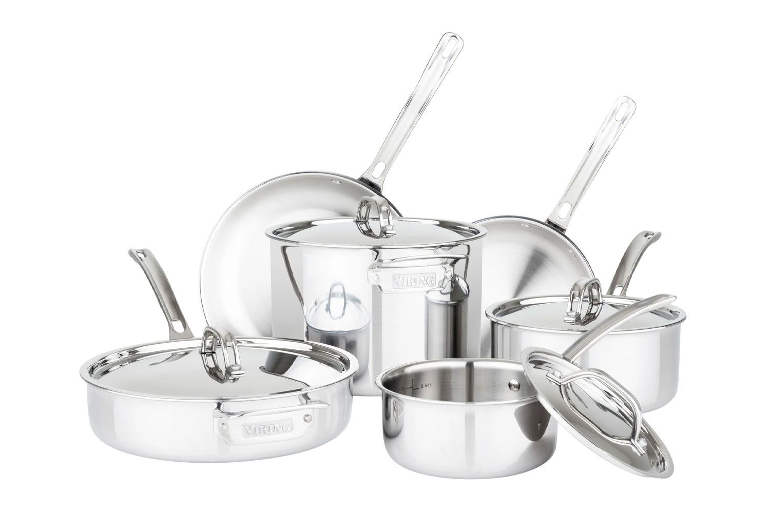 Viking Culinary 3-Ply Stainless Steel Cookware Set