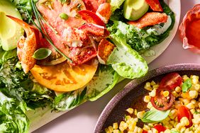 Lobster Avocado Salad and tomato and corn salad